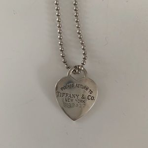Tiffany and Co Heart Dog Tag Necklace